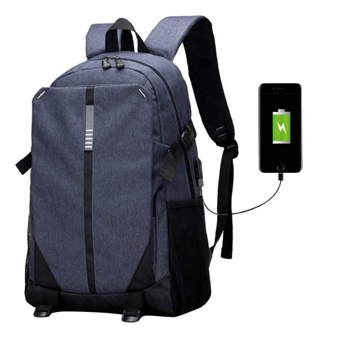 AussieSuperStore Homeware Supplies Ultra Smart Tech2Go Laptop Bag anvas Backpack with USB Charging Port - Blue Ultra Smart Tech2Go Laptop Bag Backpack with USB Charging Port Blue ZMUSBBAGBLU